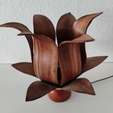Lotus palm shell bedside table lamp