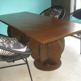 Restored iron dining table