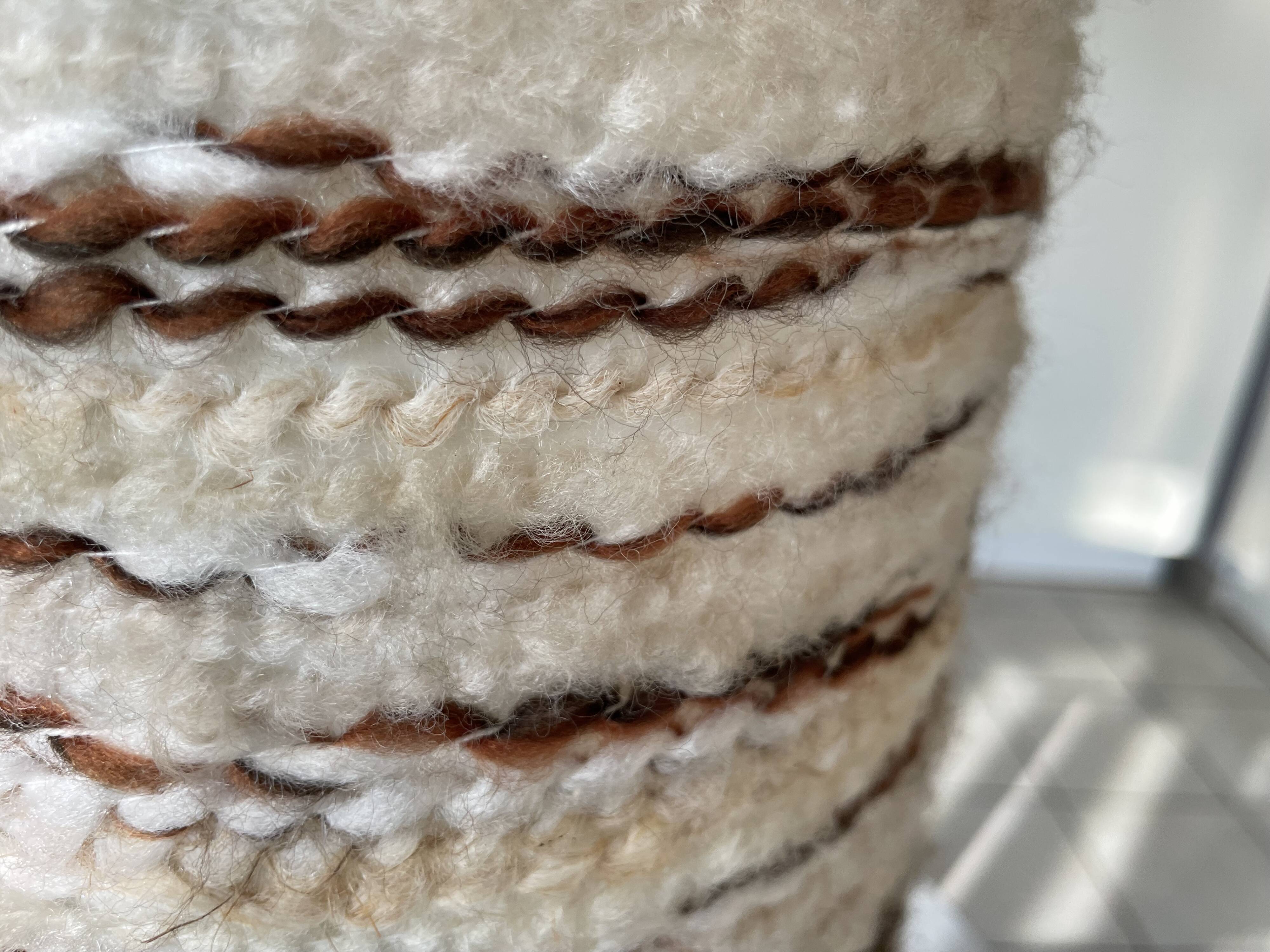 Turned wood lamp from the 1970s