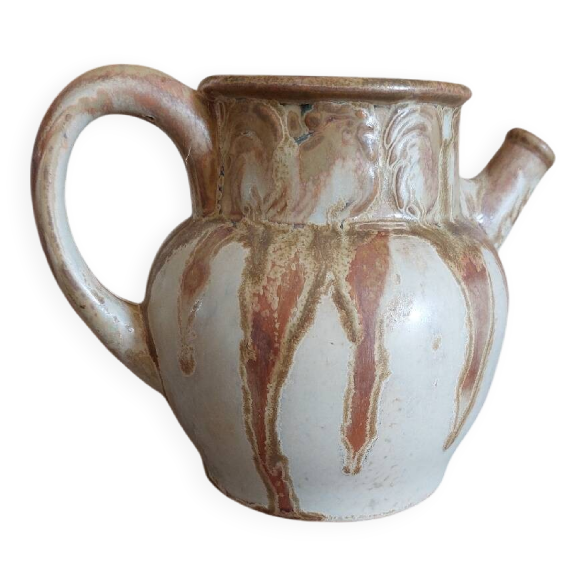 Ceramic pitcher signed Denbac, 1930