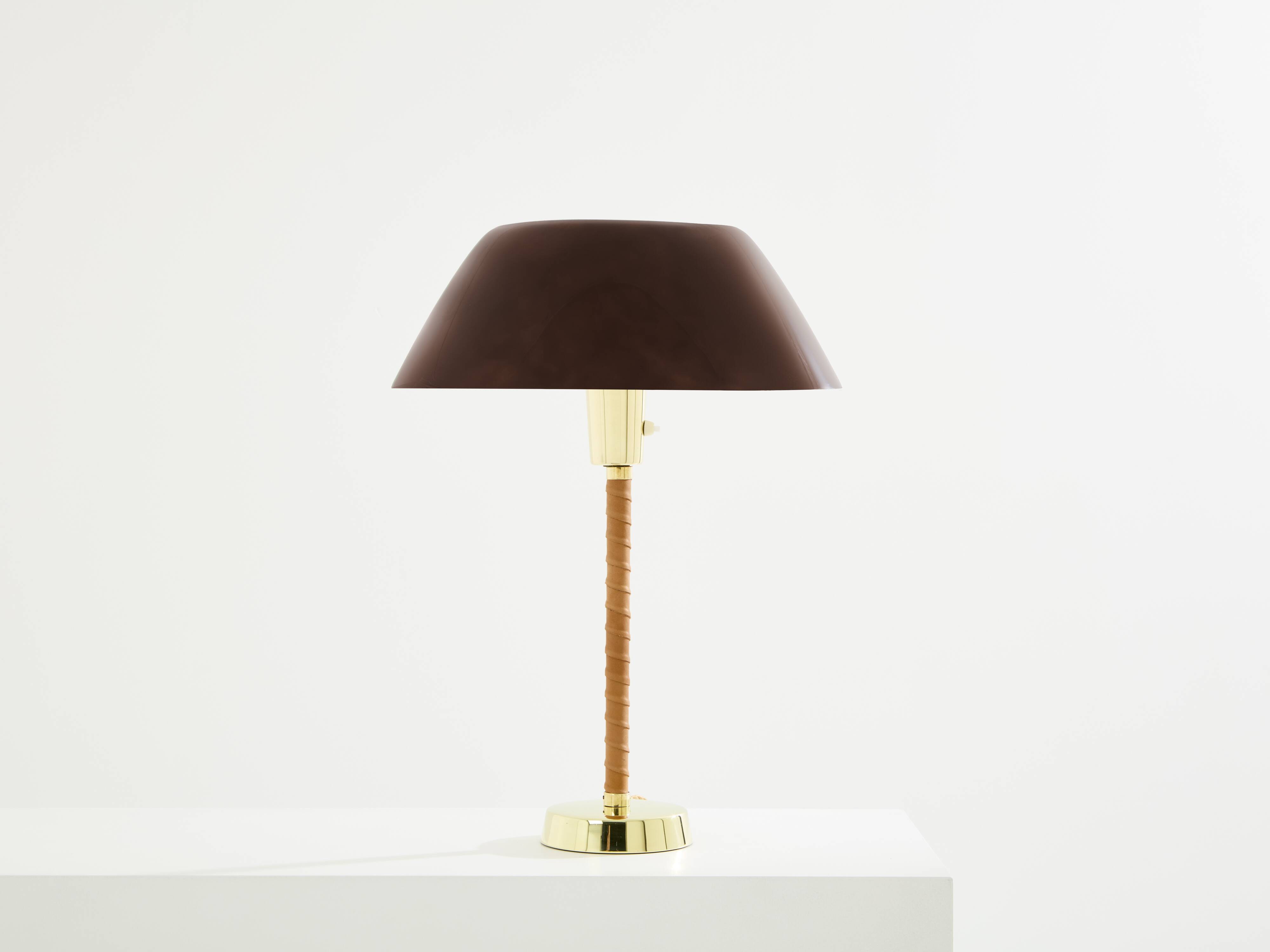 Lisa Johansson-Pape senator lamp brass and leather 1950
