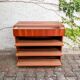 Shoe cabinet teak and oak veneer 60s