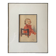 Watercolor painting "young girl" Pierrette dated 1950 and frame