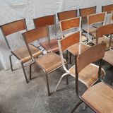 Lot ancienne chaises d'école vintage