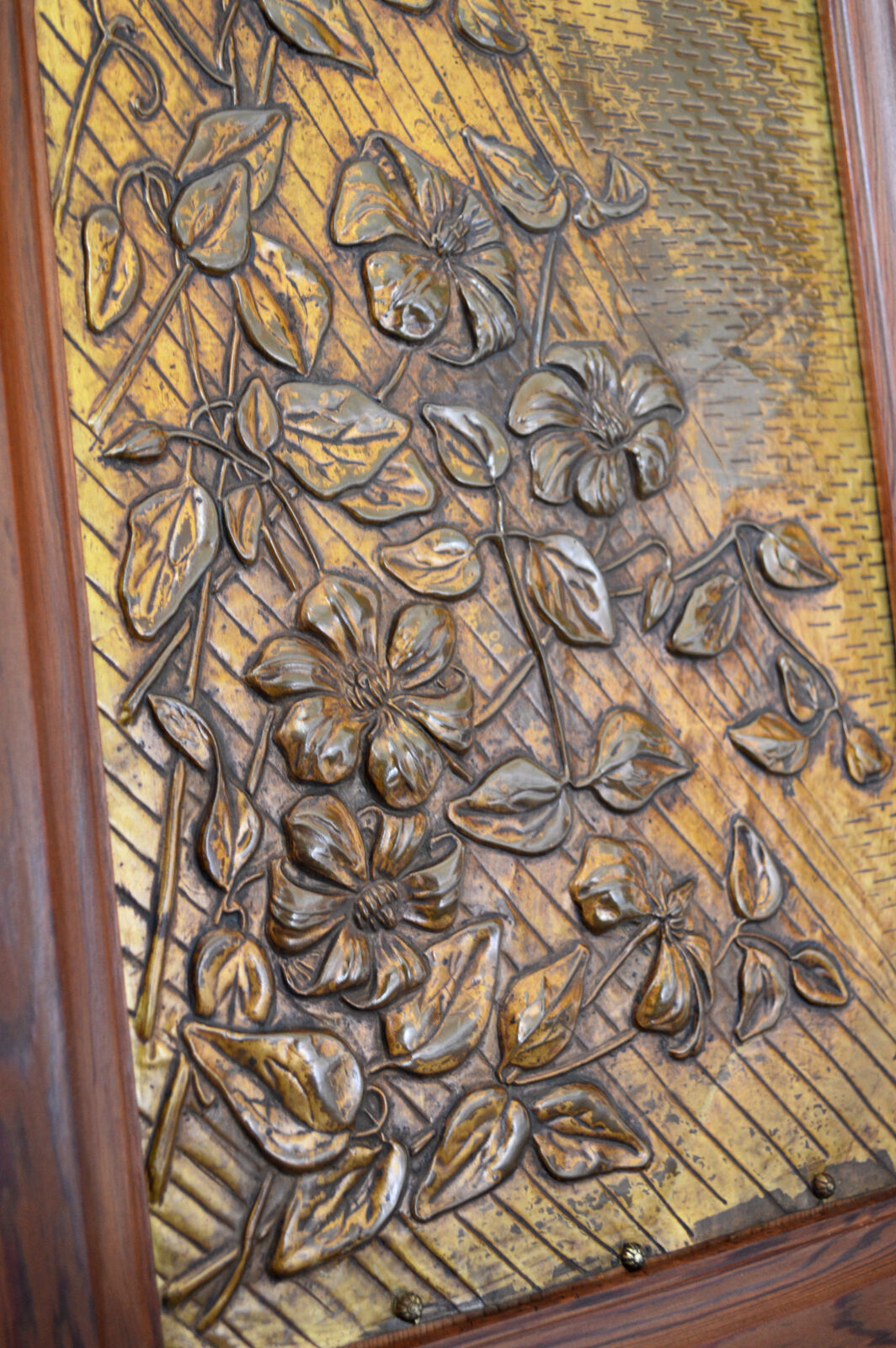 Art Nouveau floral painting circa 1900, unsigned