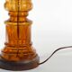 Scandinavian Modern Amber Glass Table Lamp by Miranda, 1970s