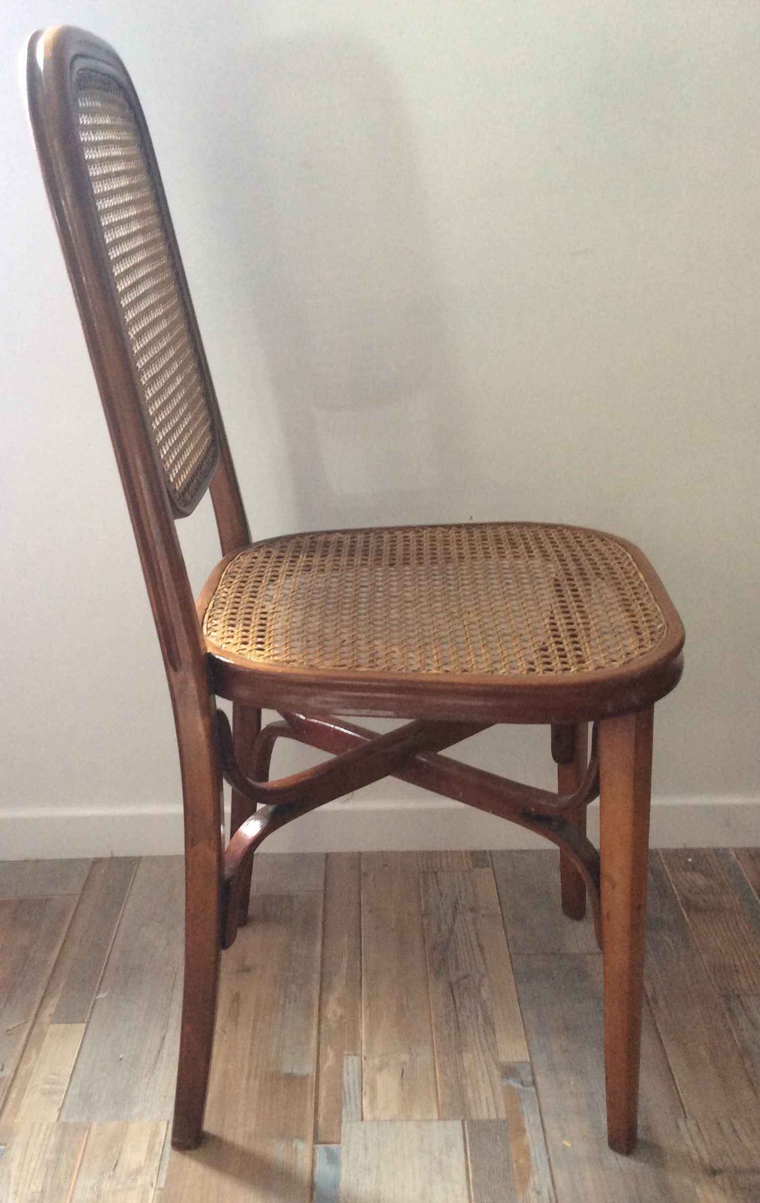 Series of 6 bistro chairs from the 50s patented SGDG