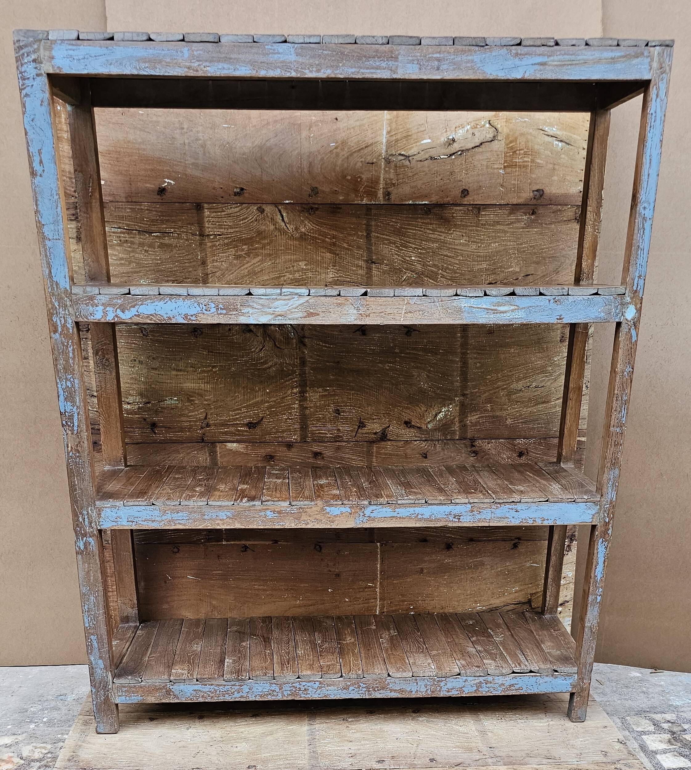 Old rack - workshop shelf in Burmese teak