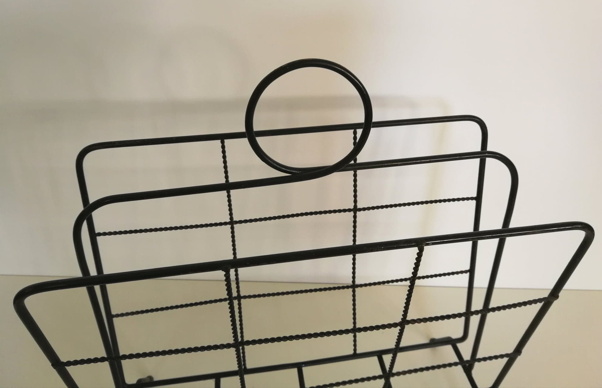 Vintage metal magazine rack