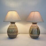 Jacques Breugnot stoneware lamps