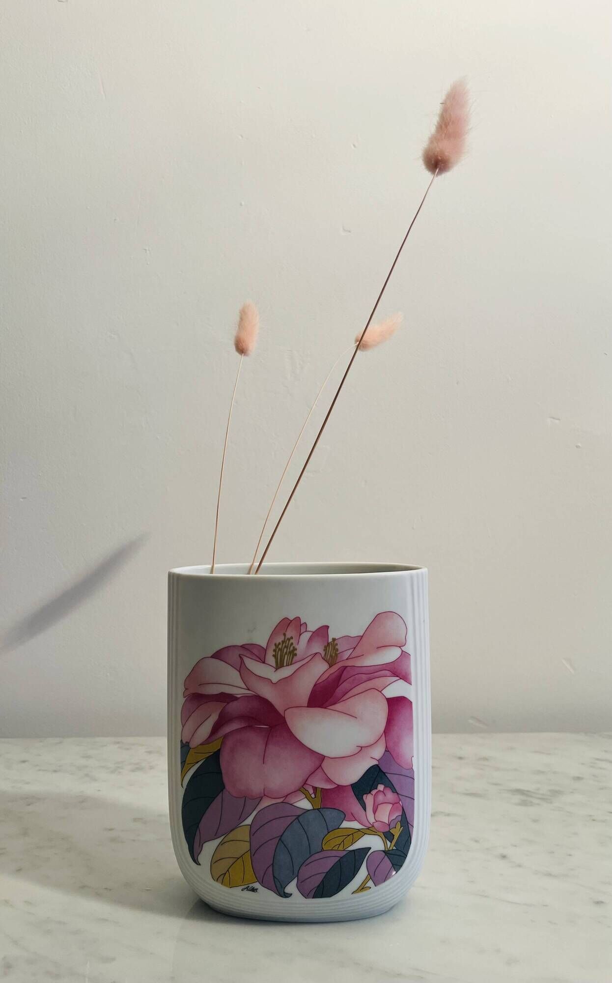 Vintage porcelain vase by Rosenthal created by artist Christa Goltz.