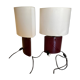 Duo de lampe forme amande céramique