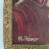 Portrait character man 18th century golden frame