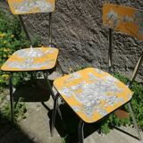 Chair style formica revalued Yellow Jouy mustard canvas