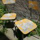Chair style formica revalued Yellow Jouy mustard canvas