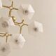 Gaetano Sciolari 1970s Italian Brass & Textured Glass 9-Light Chandelier