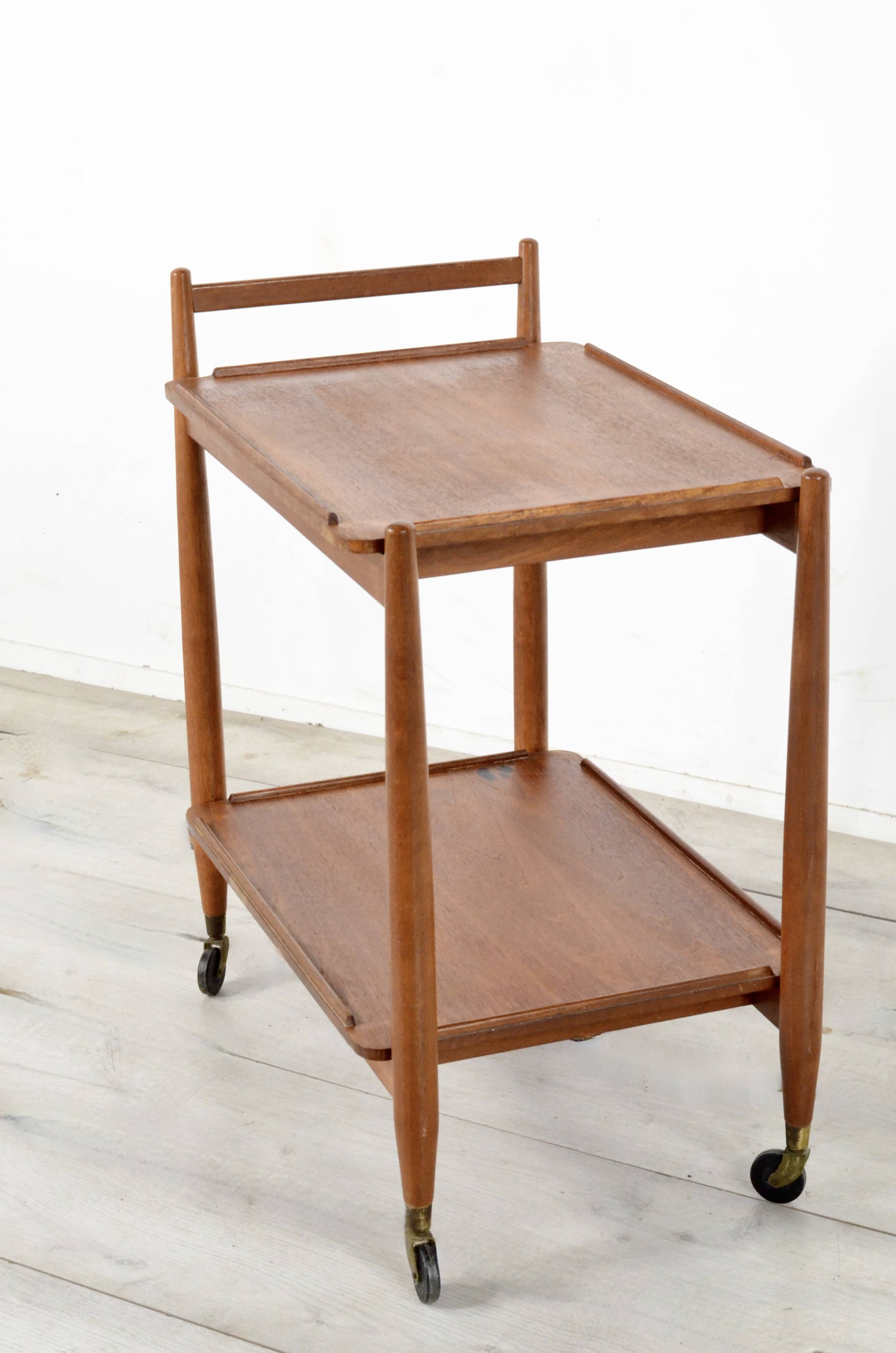 Midcentury White & Newton Teak Cocktail Drinks Trolley / Hostess. Vintage M