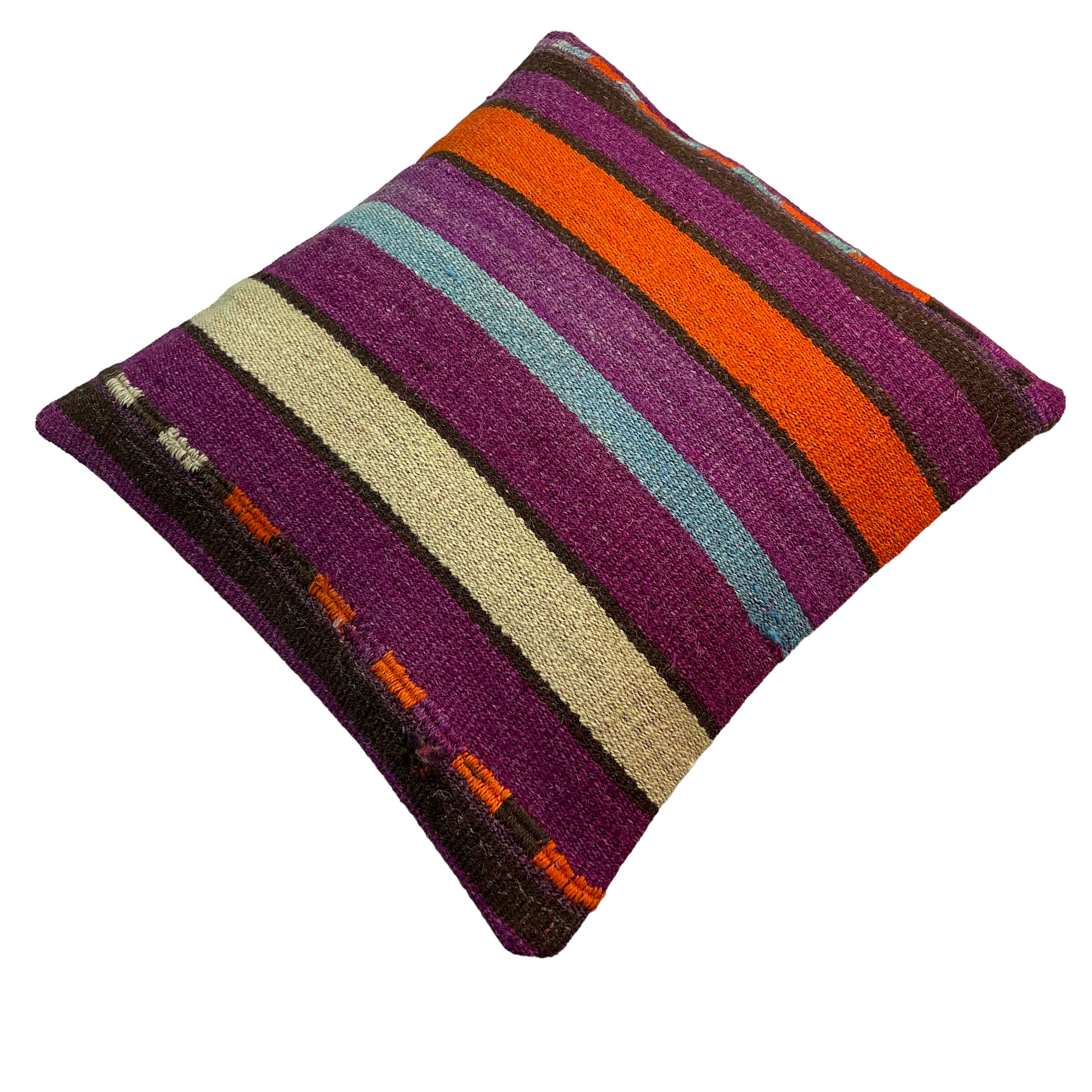 Vintage turkish kilim cushion cover , 40 x 40 cm