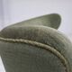 1960s, Danish highback armchair, green furniture velour, teak wood.