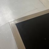 Black & brushed chrome coffee table in the style of Willy Rizzo, design 1970