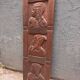 Pair of carved African wall panels in wood – vintage tribal art