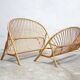 Vintage rattan basket bed 190cm x 120cm