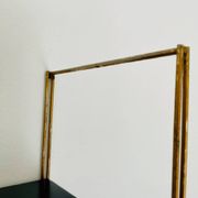 Etagère murale vintage modulable, metal et laiton circa 1960s