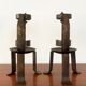 Vintage wrought iron candle holders from the 70s