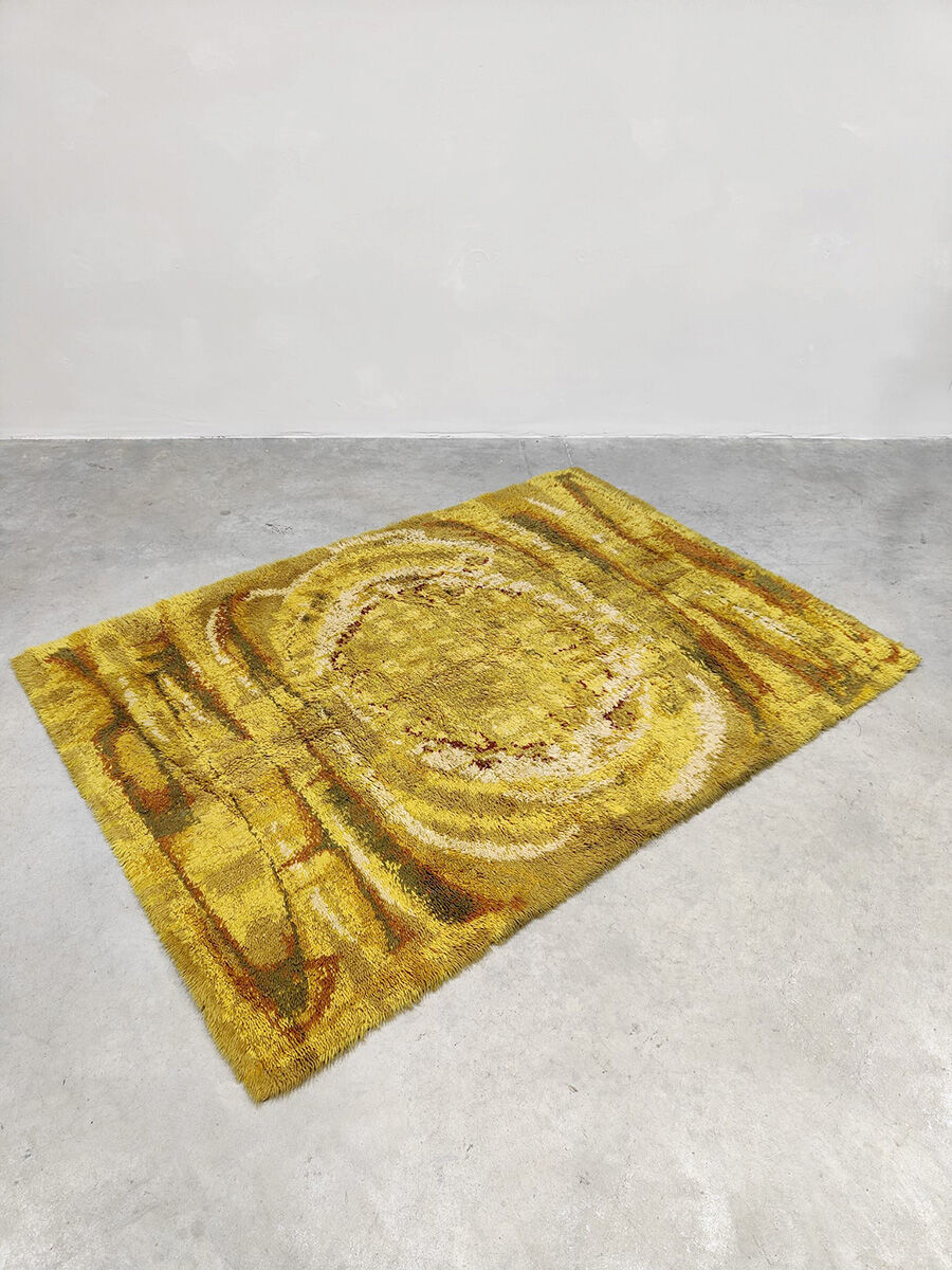 Tapis suédois design vintage 'Psychédélique'