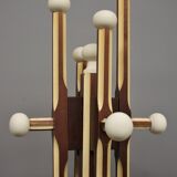 Wooden column coat rack  1965