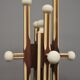 Wooden column coat rack  1965