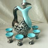 Vintage Vallauris ceramic liqueur service