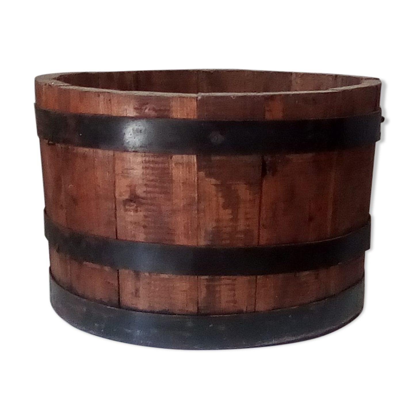 Old oak and wrought iron pot 1900/1920