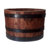 Old oak and wrought iron pot 1900/1920
