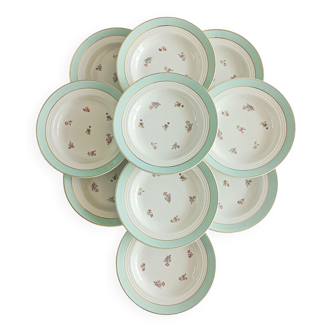 Set of 10 soup plates Ceranord, Chaumont