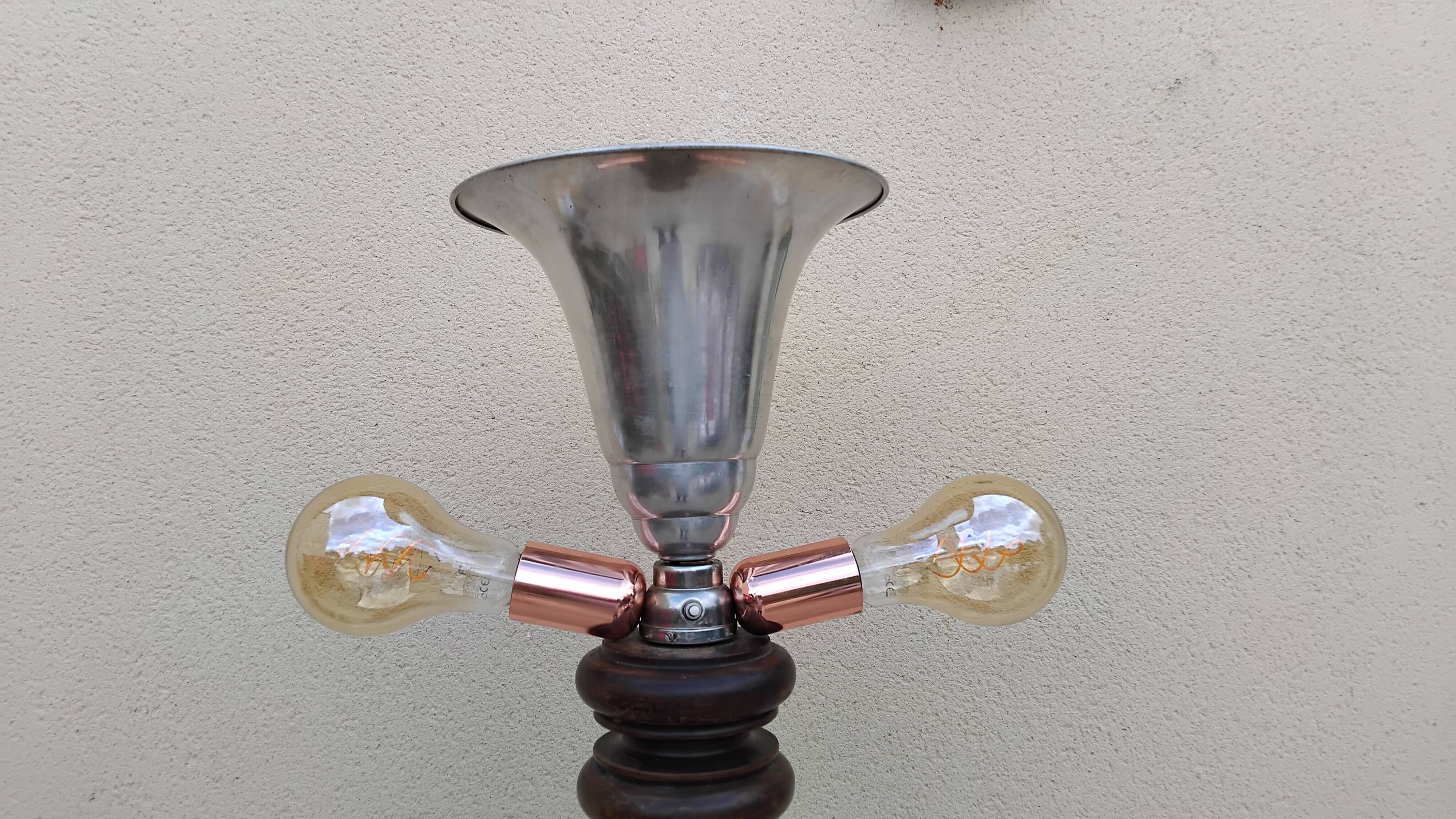 Vintage art deco design floor lamp in the style of Charles Dudouyt