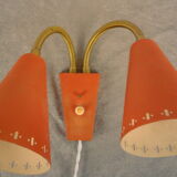 Midcentury double wallamp by Erik Wärnå for EWÅ, Värnamo, Sweden. 1950's.