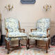PAIR OF WALNUT ARMCHAIRS FROM THE LOUIS XV XVIII CENTURY