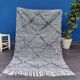 Small Moroccan Berber Carpet Made Main Zanafi Black 100x160 cm