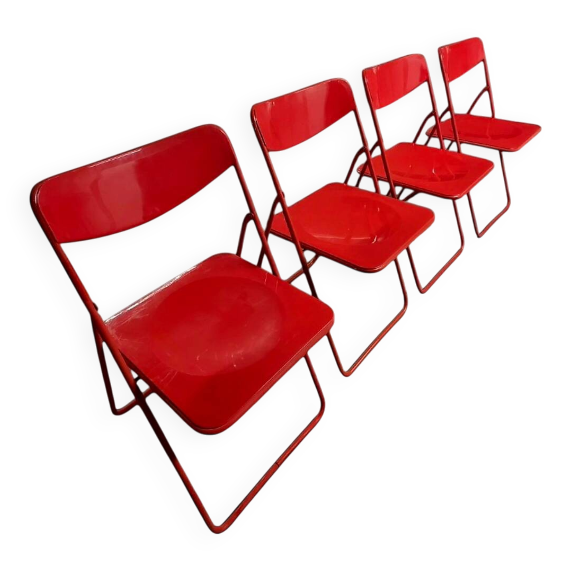Lot de 4 chaises pliantes IKEA vintage – Circa 1970
