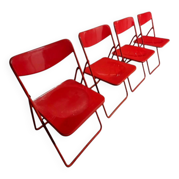 Set of 4 vintage IKEA folding chairs – Circa 1970