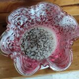Old planter set and 2 Clichy glass vases