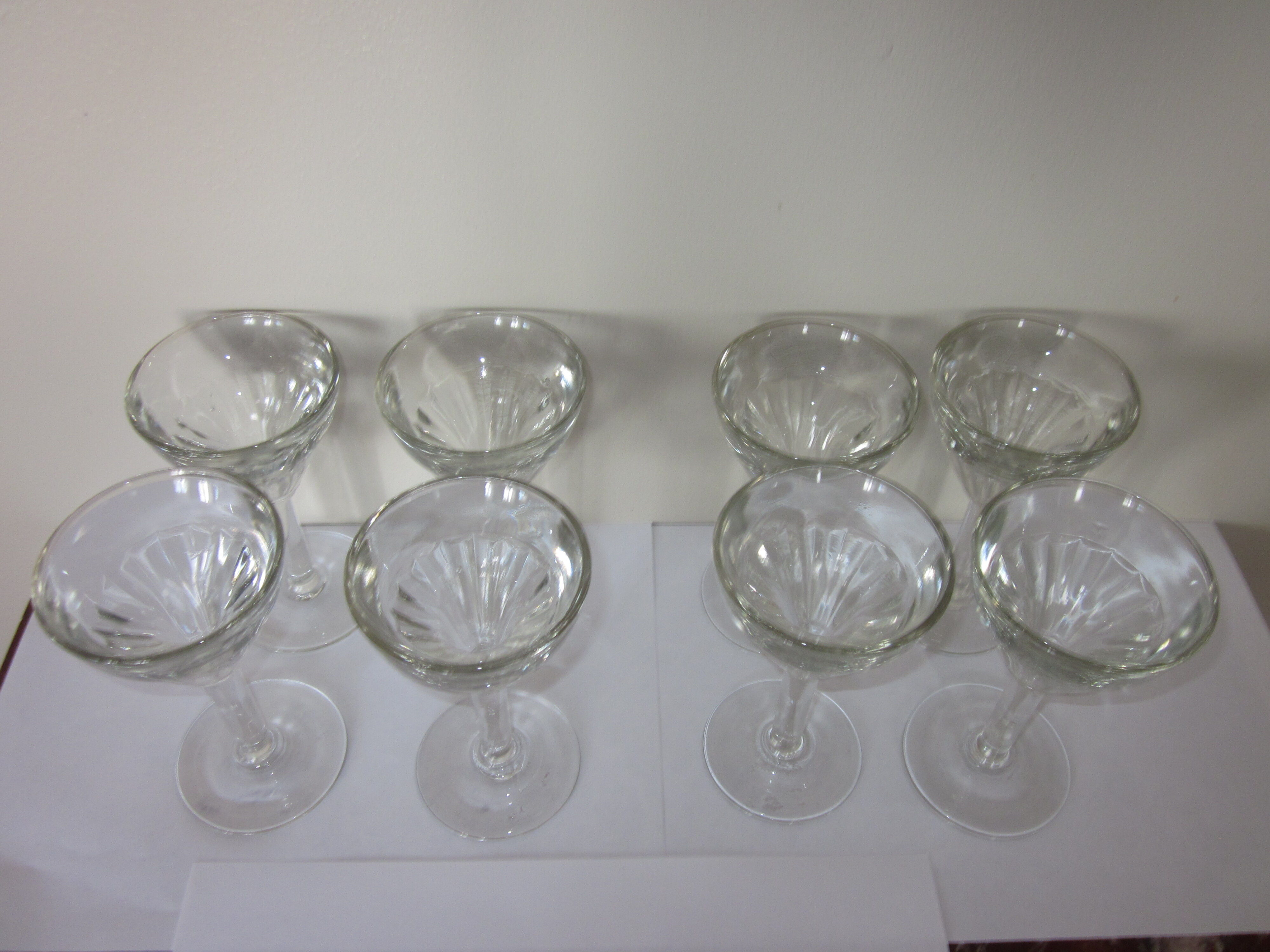Set of 8 glasses bistro glass breath of the 20-30 years