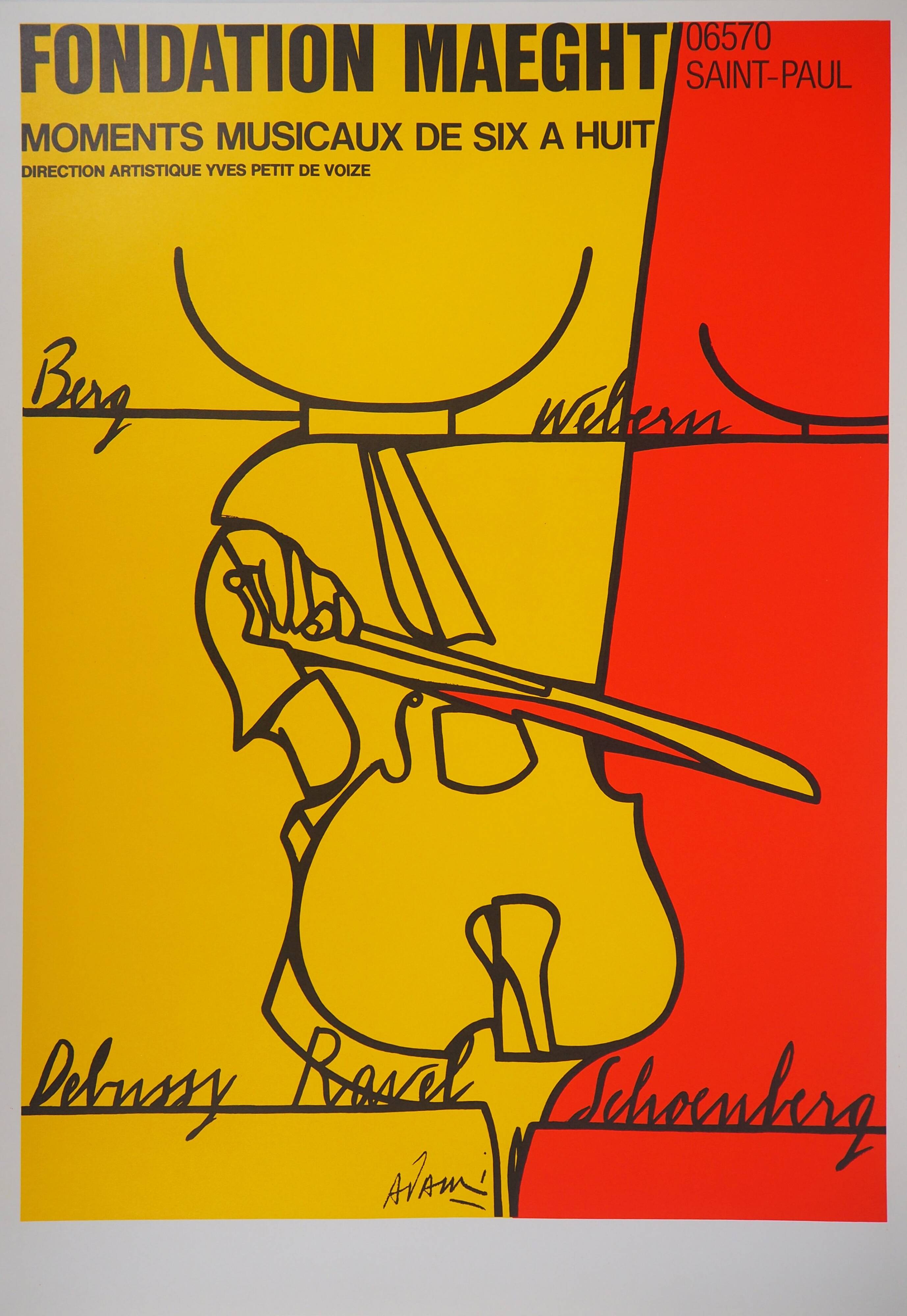Valerio ADAMI (1935) Cello, 1976 Original vintage poster