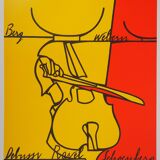 Valerio ADAMI (1935) Cello, 1976 Original vintage poster
