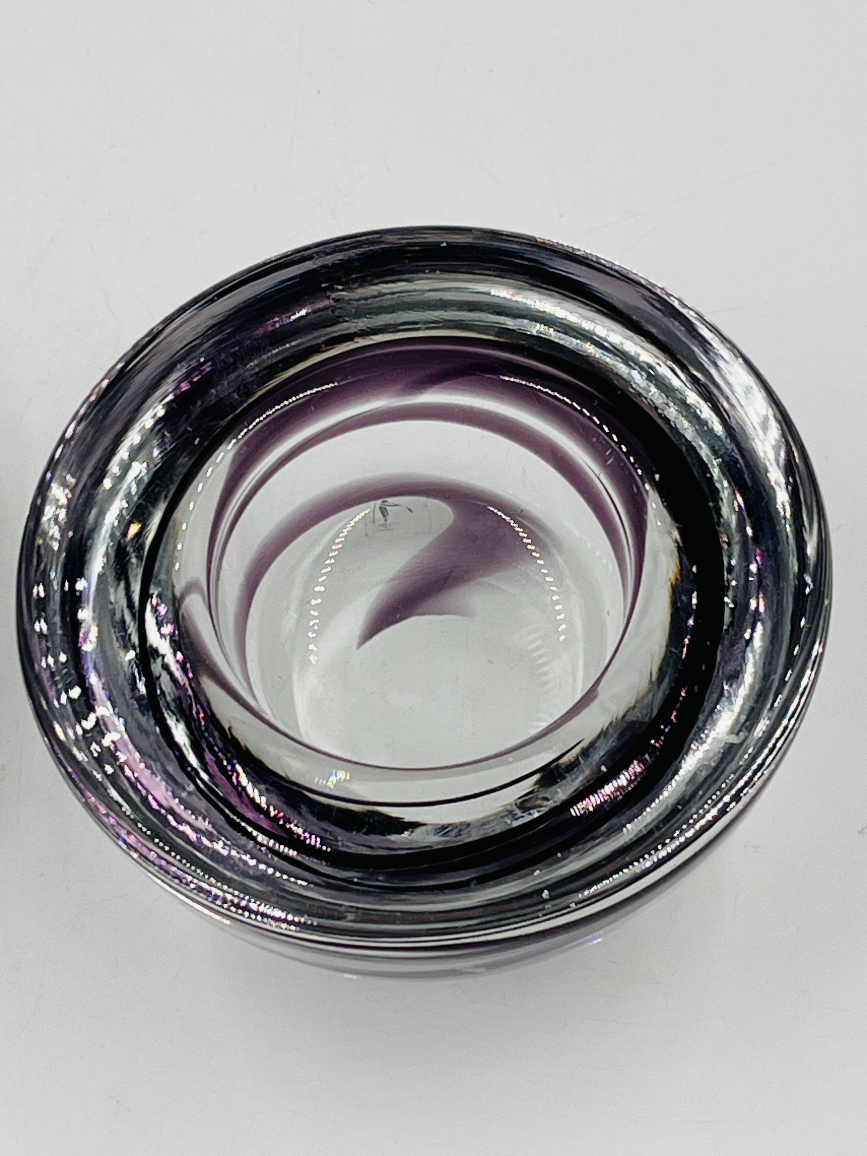 Set of two Kosta boda candlesticks by Anna Ehrner