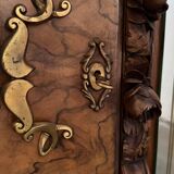 Art Deco style walnut mirrored wardrobe