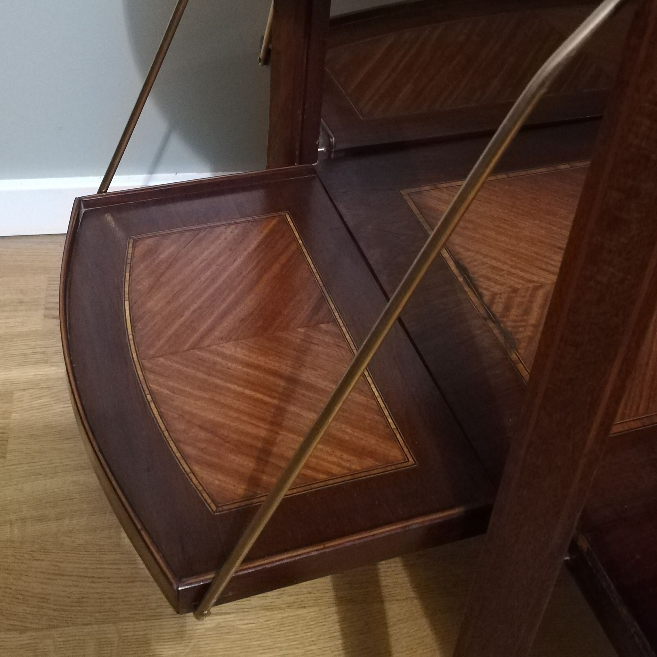 Art deco dessert in mahogany and marquetry