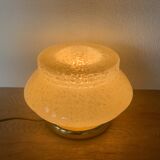 Lampe Art Deco Champignon Verre De Clichy Jaune.