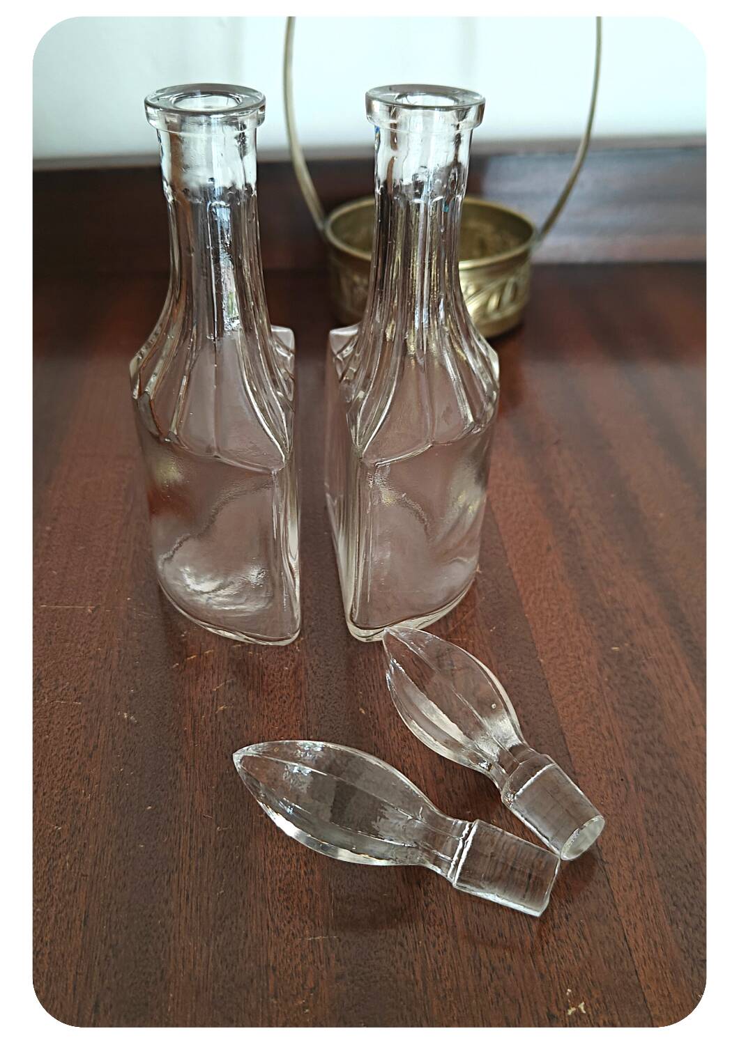 Ensemble de burettes à huile et vinaigre vintage